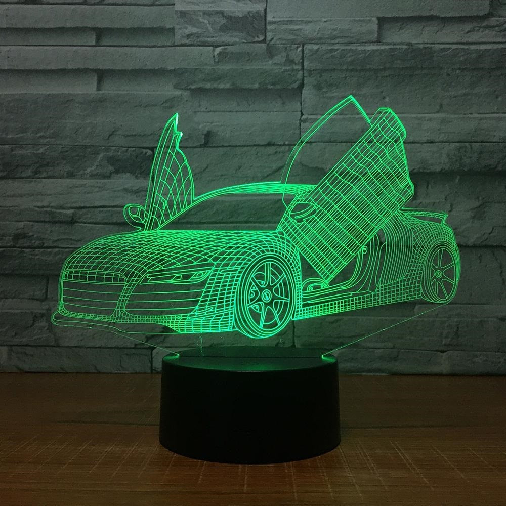 Multi Choice Cool Sports Car Auto 3D Night Light