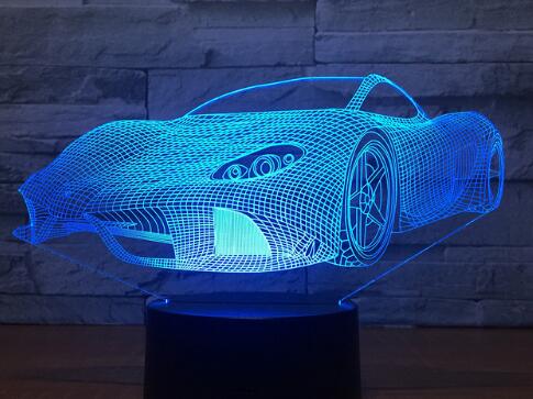 Multi Choice Cool Sports Car Auto 3D Night Light