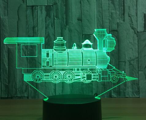 Ancient Train Model 3D Night Light