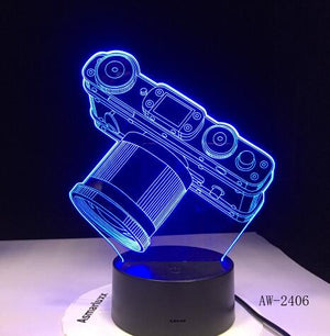 Novelty 3D Lamp Camera Illusion LED