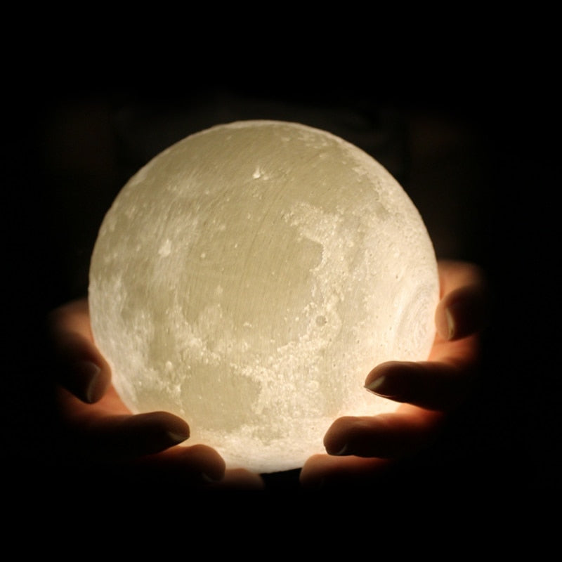 New Rechargeable 3D Print Moon Lamp